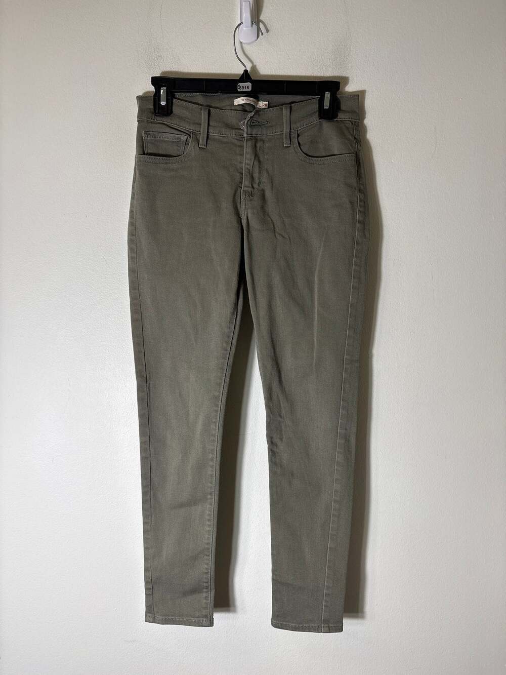 Levi's Army Green 710 Skinny Denim Jeans Sz 28